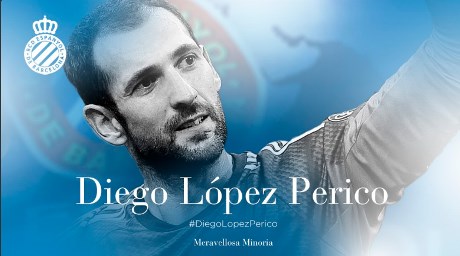 دیێگۆ لۆپێز بەرگری لەگۆڵی ئیسپانیۆل دەکات