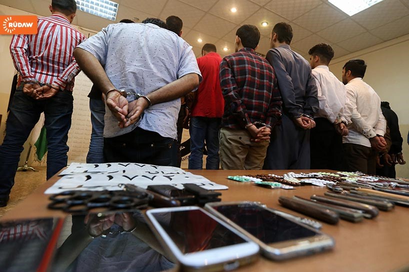 دەستگیرکراوەکانی هەولێر "حەوت جۆر تاوانیان" ئەنجامداوە