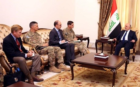 CENTCOM commander Gen Votel discuss Mosul war with Iraq PM in Baghdad