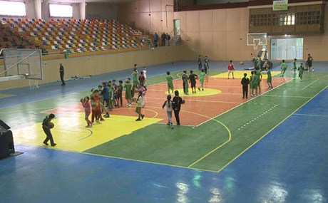 پێشمەرگەی سلێمانی بناخەی یاریی باسکە لە سلێمانی دادەنێت