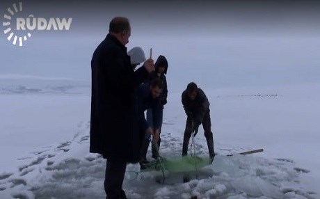 Bitlis'te Eskimo usulü balık avı