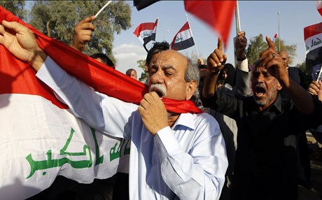 Sadr yanlılarından ‘sembolik tören’