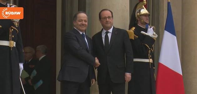 بارزانی و ئۆلاند لە کۆشکی ئێلیزێ کۆبوونەوە