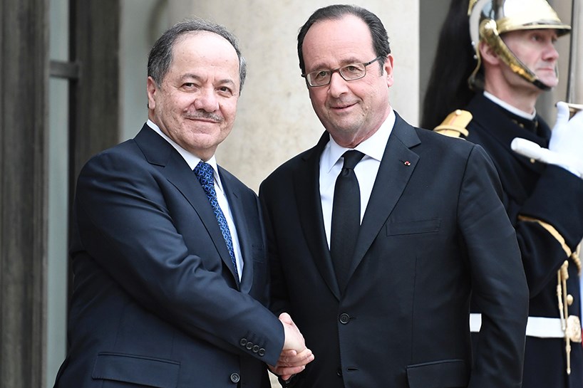 کۆبوونەوەی بارزانی و ئۆلاند لە كۆشكی ئێلیزێ