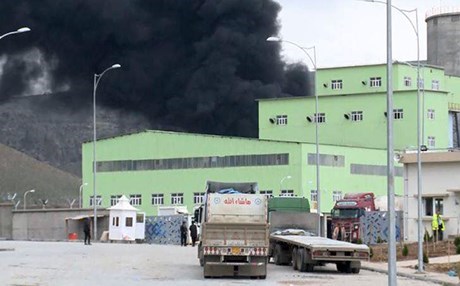 SÜLEYMANİYE – Çimento fabrikasında yangın