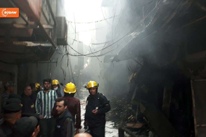 WÊNE – Agir berbû bazarê û bi dehan dikan şewitîn