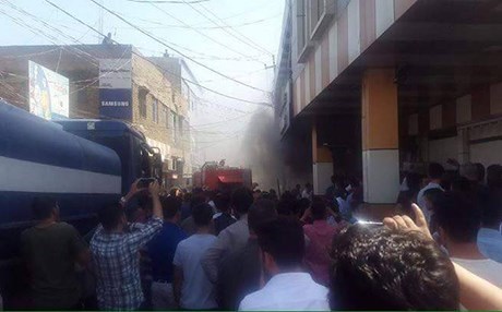 Ranya çarşısında korkutan yangın