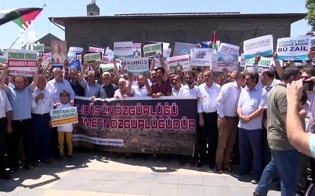 Diyarbakır’da Mescid-i Aksa protestosu