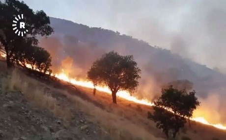 Doğu Kürdistan’da ormanlar alev alev