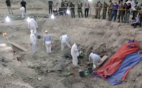 بەڤیدیۆ؛ گۆڕێکی بەکۆمەڵی سپایکەر لە تکریت دۆزرایەوە