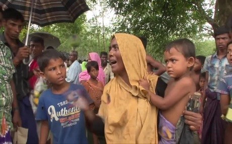Refugees from Myanmar seek international aid, safety