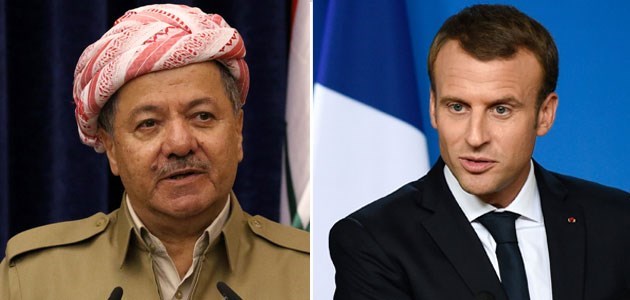 Serokê Fransa pêwendî bi Serok Barzanî kir