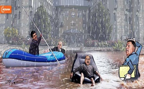 Karîkatur: Çûna Nêçîrvan Barzanî û wezîran bo dewamê di vê lehiyê de