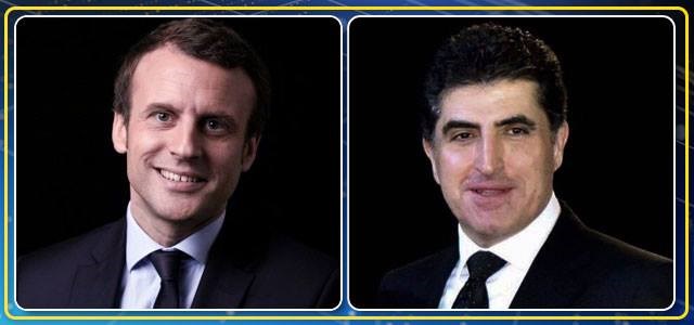 نێچیرڤان بارزانی و ماکرۆن لە کۆشکی ئێلیزێ کۆدەبنەوە