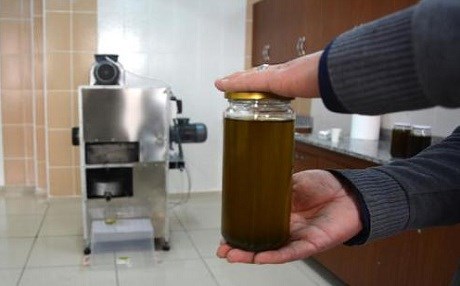 Urfalı öğrencilerden zeytin yağı üreten makine