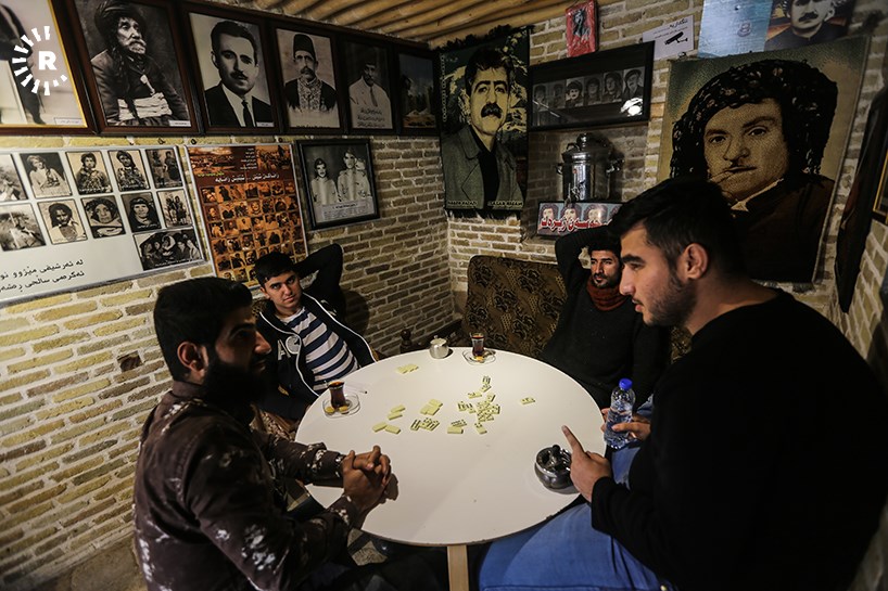 Dolma, tea, and dominos on offer at Sulaimani museum café