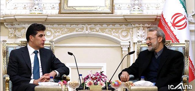 لاریجانی بۆ نێچیرڤان بارزانی: داوادەکەین له‌سه‌ر بنه‌مای ده‌ستوور مافەکانی خەڵکی کوردستان  بدرێن