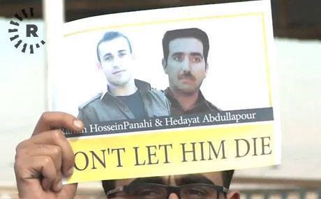 Refugees protest Iran capital punishment at UNCHR in Erbil