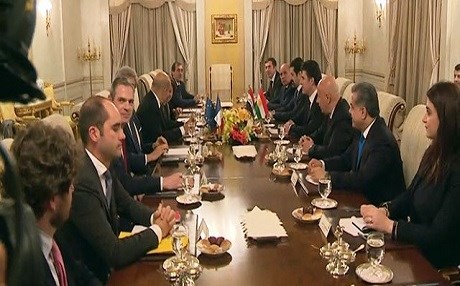 Başbakan Barzani ile Fransa Dışişleri Bakanı bir araya geldi