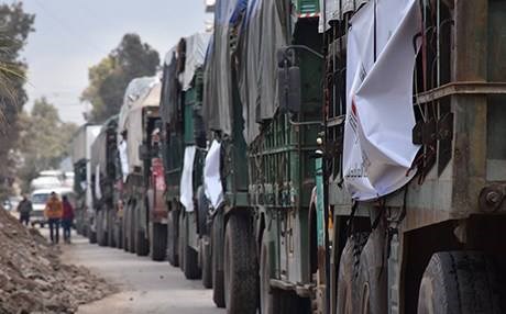 EFRİN- İlk yardım konvoyu ulaştı