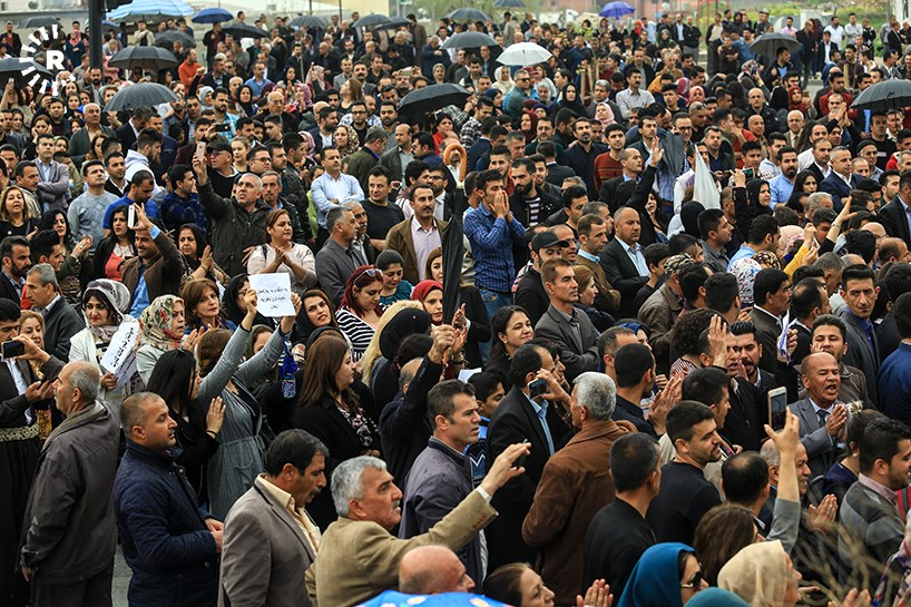 FOTO - Süleymaniyeli memurlardan protesto