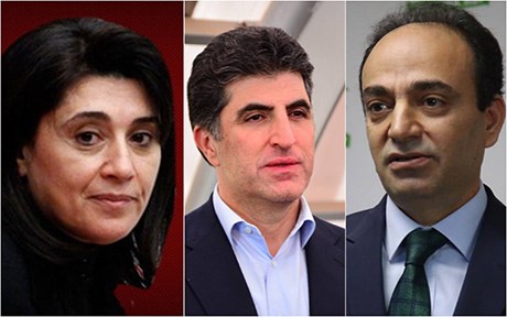 لەیلا زانا و عوسمان بایدەمیر سەرەخۆشی لە نێچیرڤان بارزانی دەکەن