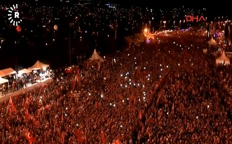 Erdoğan, Şehitler Köprüsü'nde konuşuyor