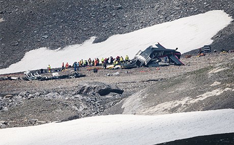 فڕۆكه‌یه‌كى بچووك له‌ سویسرا تێکشکا؛ 20 كه‌س گیانیانلەدەستدا
