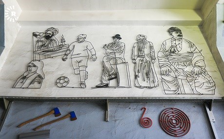 FOTO-Süleymaniye’de demirden portre ustası