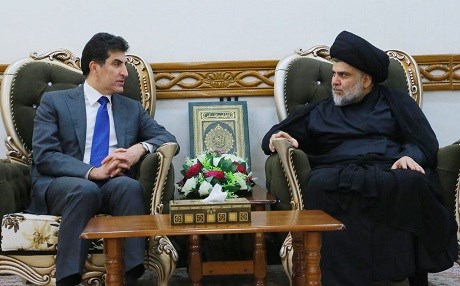 Nêçîrvan Barzanî li gel Muqteda Sedr civiya