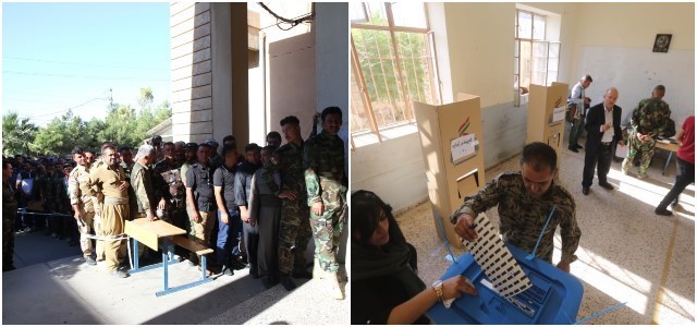 Kürdistan'da özel oy kullanma işlemleri