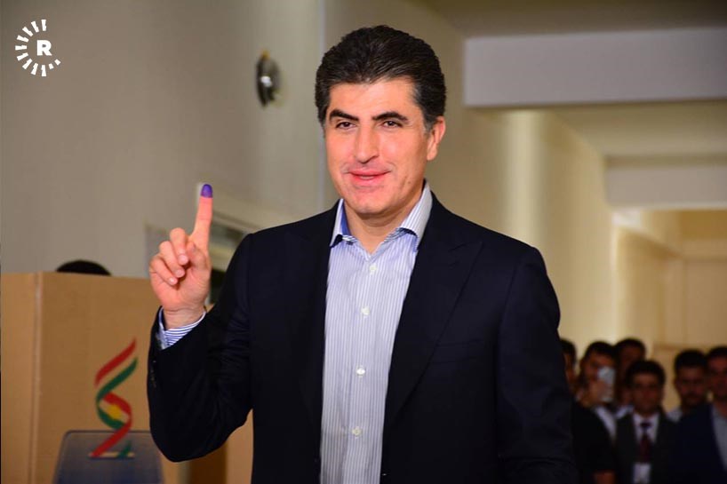 Dengdana serokwezîr Nêçîrvan Barzanî di hilbijartinên parlamentoya Kurdistanê de