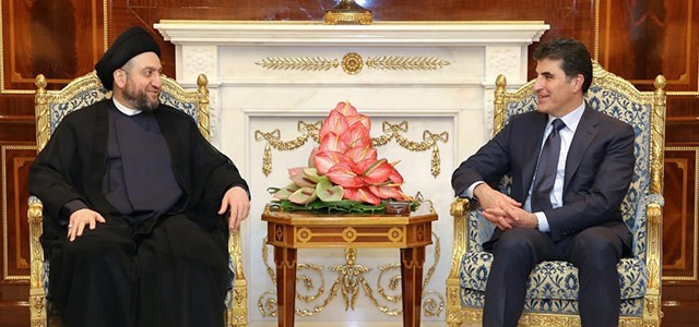 Nêçîrvan Barzanî û Emar Hekîm pêkanîna hikûmeta nû ya Iraqê gotûbêj kirin