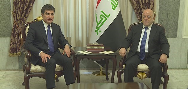 Nêçîrvan Barzanî û Heyder Ebadî li hev civiyan