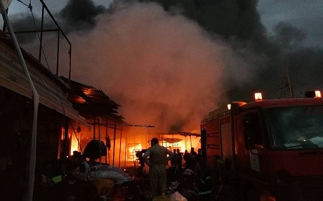 Tîmên agirvemirandinê nikarin biçin navenda bazara Lenge