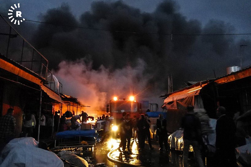 WÊNE – Bermahiyên piştî şewata bazara Lenge ya Hewlêrê
