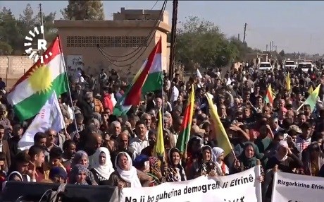 Li Tirbe Sipiyê xwepêşandana "Roja Piştevaniya Kobanî"