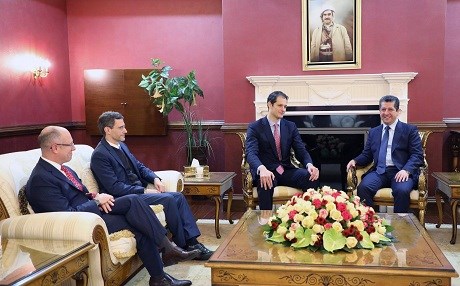 Mesrûr Barzanî û şanda Amerîkî behsa rewşa deverên Kurdistanî kirin