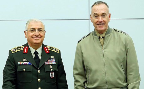 Türk ve ABD genelkurmay başkanları Suriye'de güvenli bölgeyi görüştü