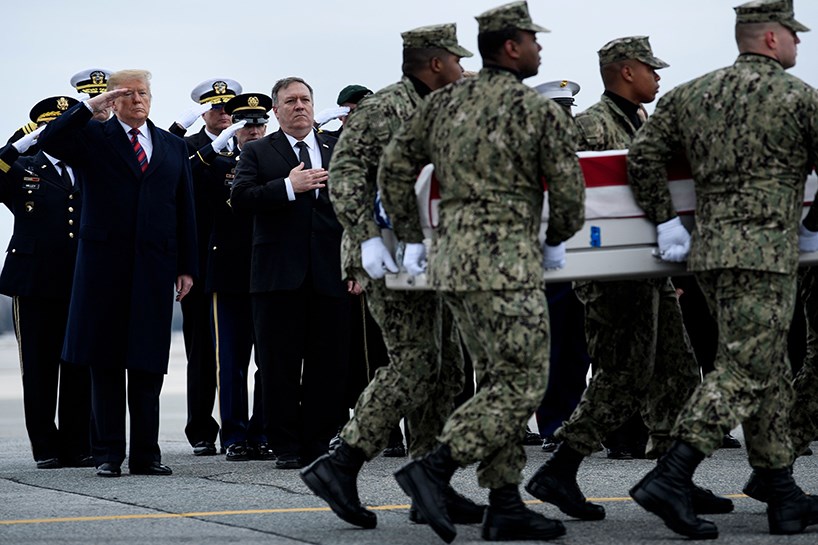 FOTO - Menbic’de hayatını kaybeden ABD'li askerler için tören düzenlendi