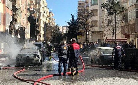 Urfa’da patlama; araçlar alev aldı
