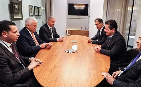 Mesrûr Barzanî û Falih Feyaz civiyan