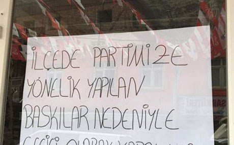 CHP Uludere İlçe Örgütü: Baskılar nedeniyle kapalıyız