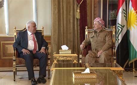 Serok Barzanî û Falih Feyaz tekezî li hevahegiya Hewlêr û Bexdayê kirin