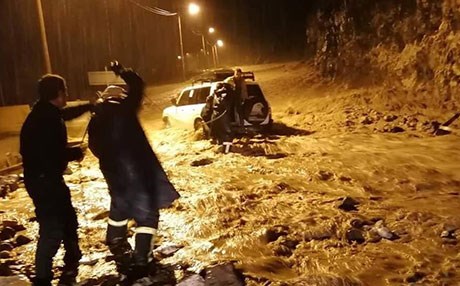 Ji ber baran û lehiyê rêya Geliyê Elî Beg hat girtin