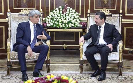 مەسروور بارزانی و باڵیۆزی فەرەنسا پێشهاتەکانی عێراق و ناوچەکەیان تاوتووێکرد