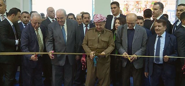 Bi amadebûna serok Barzanî pêşangeha pirtûkan li Hewlêrê hate vekirin