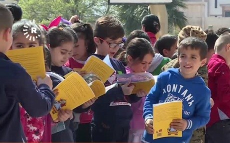 Li Qamişlo pirtûkên Kurdî bêpere bo zarokan hatin belavkirin