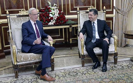 Mesrur Barzani, William Roebuck ile bir araya geldi