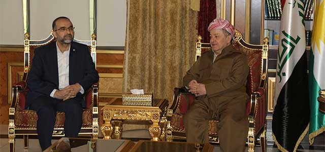 بارزانی لەگەڵ شاندێکی هوداپار پەیوەندییەکانی نێوانیان تاوتوێکرد